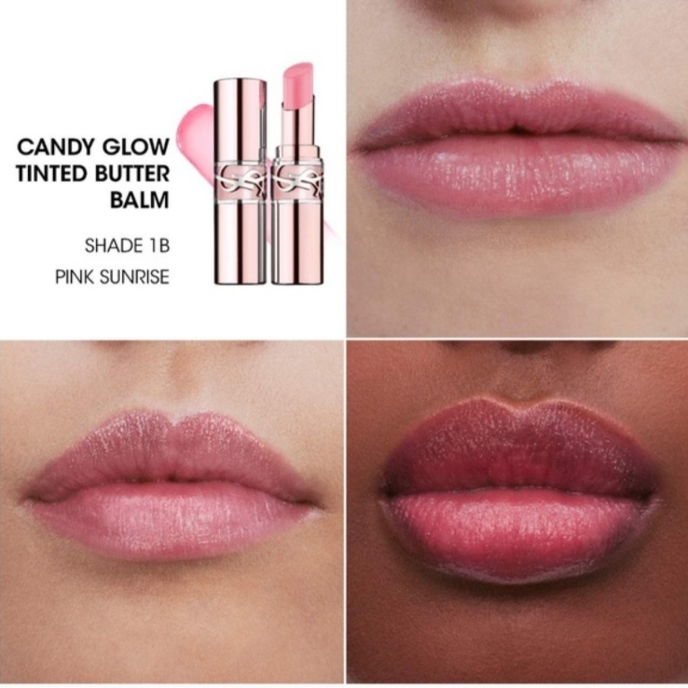 Yves Saint Laurent Loveshine Candy Glow Lip‎ Balm -  Pink Sunrise 1B NEW In Box - Picture 3 of 5